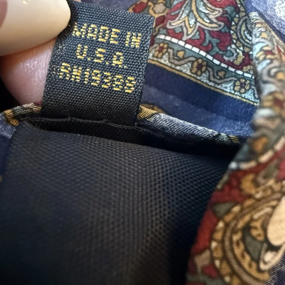 Vintage Disney Originals Micky Mouse 100% Silk Paisley Tie Made In USA